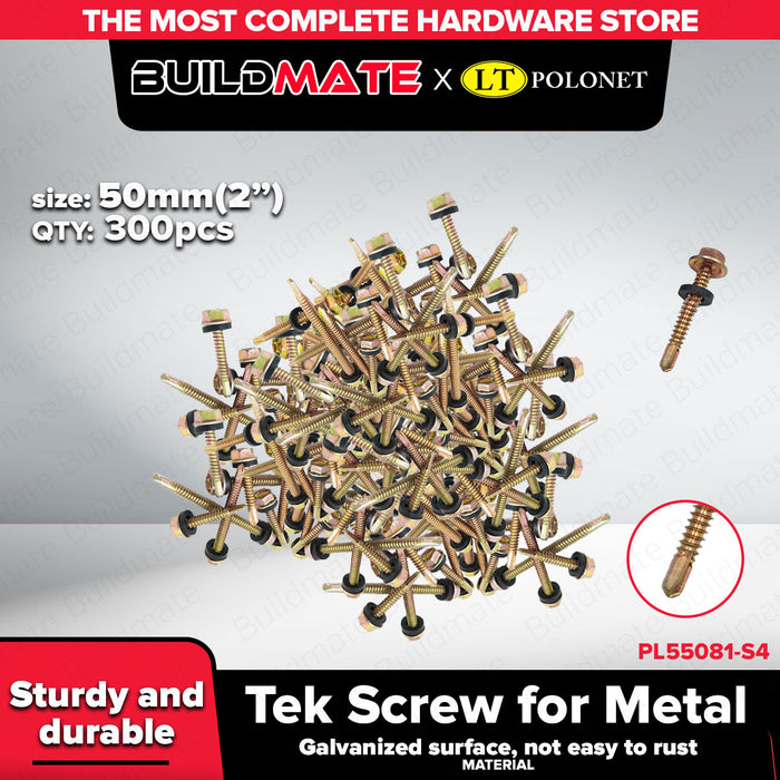 Buildmate x Pololock Tek Screw for Metal Galvanized 25mm-100mm Self Drilling Screw PL55081