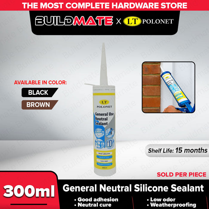 BUILDMATE x POLOLOCK by POLONET General Use Neutral Silicone Sealant 300ml