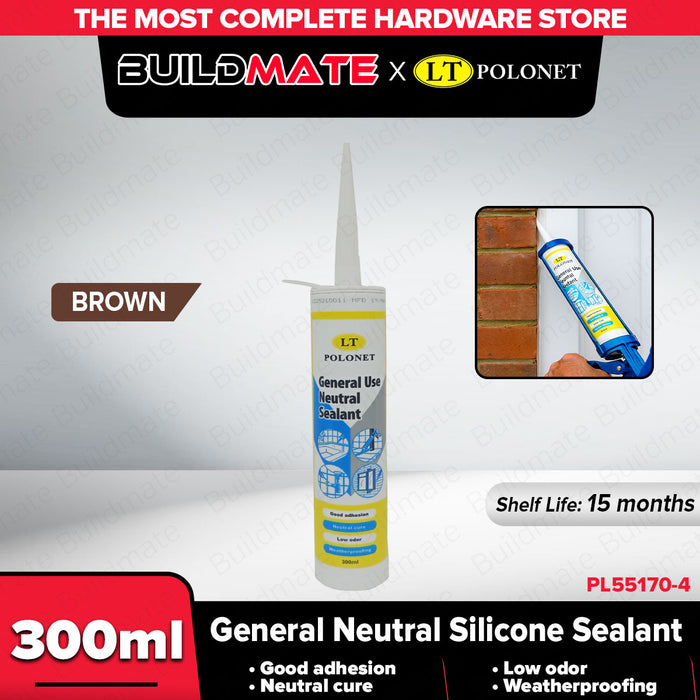 BUILDMATE x POLOLOCK by POLONET General Use Neutral Silicone Sealant 300ml