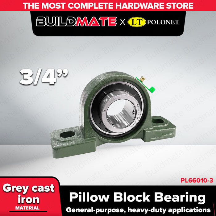 BUILDMATE x POLOLOCK Pillow Block Bearing – 1/2” to 1-3/4” UCP Series Bearings for Industrial & Mechanical Applications