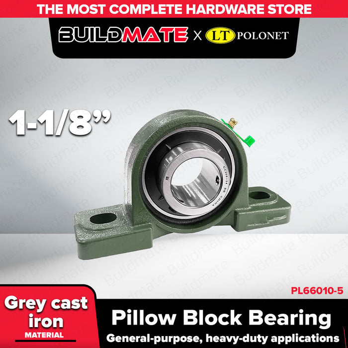 BUILDMATE x POLOLOCK Pillow Block Bearing – 1/2” to 1-3/4” UCP Series Bearings for Industrial & Mechanical Applications