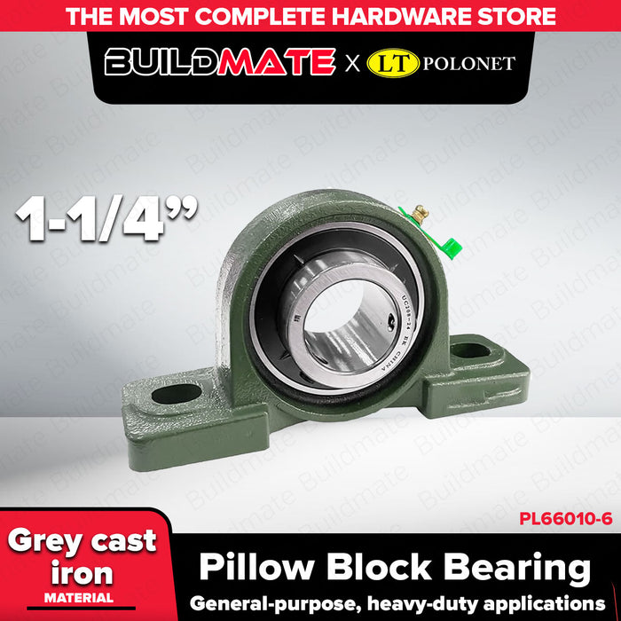 BUILDMATE x POLOLOCK Pillow Block Bearing – 1/2” to 1-3/4” UCP Series Bearings for Industrial & Mechanical Applications