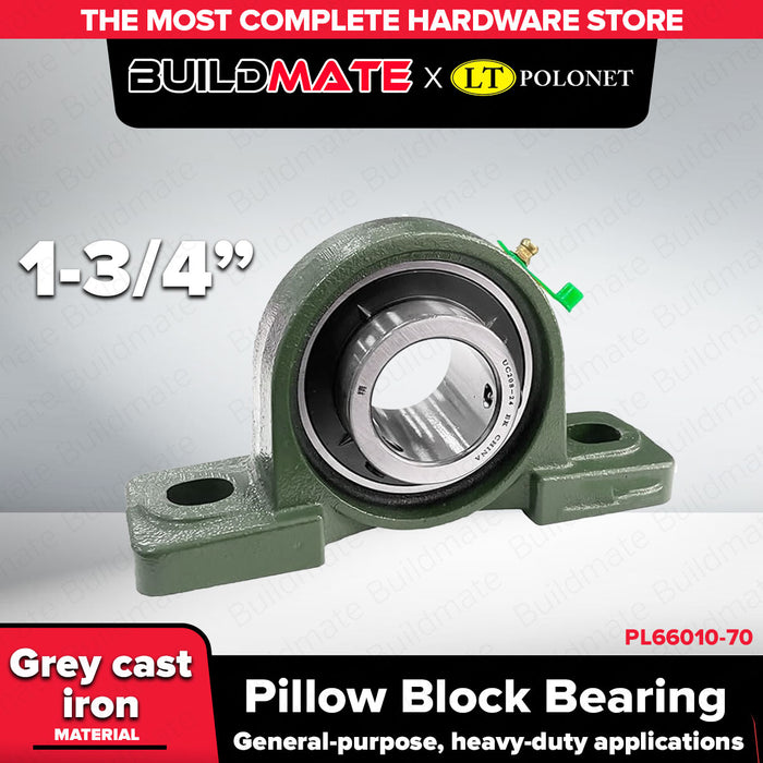 BUILDMATE x POLOLOCK Pillow Block Bearing – 1/2” to 1-3/4” UCP Series Bearings for Industrial & Mechanical Applications