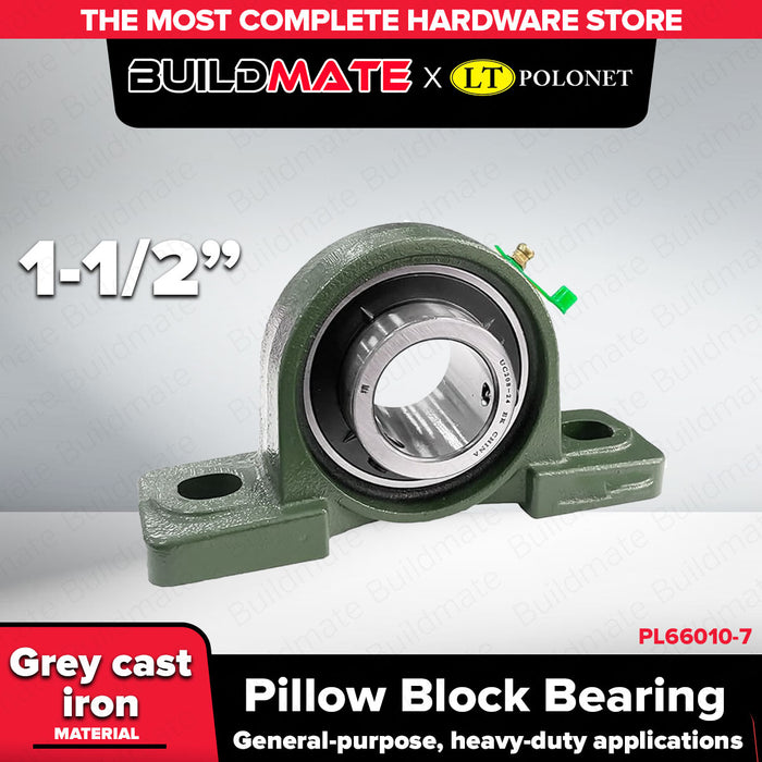 BUILDMATE x POLOLOCK Pillow Block Bearing – 1/2” to 1-3/4” UCP Series Bearings for Industrial & Mechanical Applications