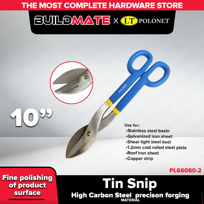 BUILDMATE x POLOLOCK by POLONET Tin Snip 8” / 10” / 12” / 14” / 16” – Heavy Duty Metal Cutting Shears