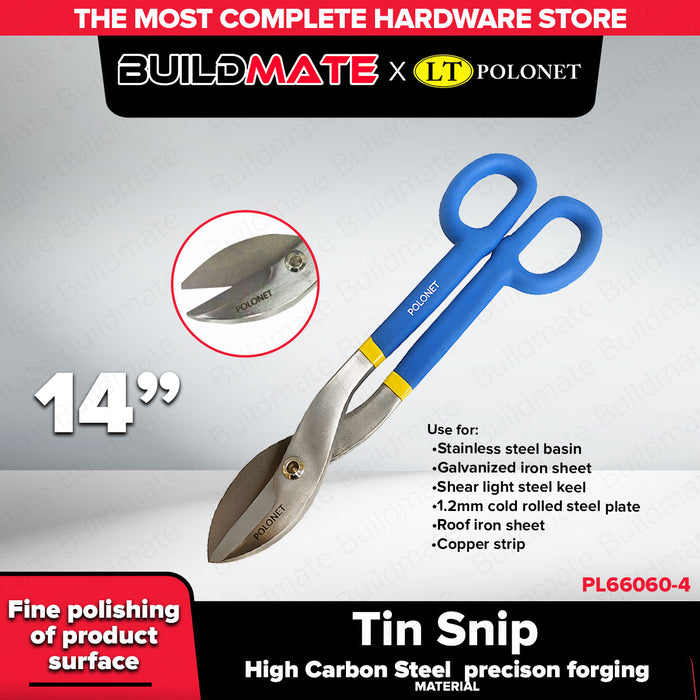 BUILDMATE x POLOLOCK by POLONET Tin Snip 8” / 10” / 12” / 14” / 16” – Heavy Duty Metal Cutting Shears