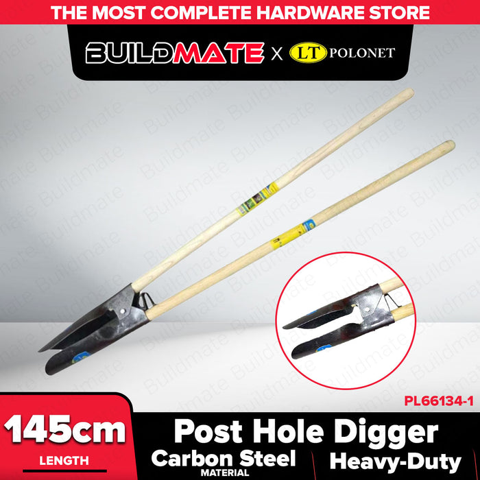 Buildmate x Pololock Post Hole Digger 2mm 145cm Carbon Steel Heavy-Duty PL66134-1