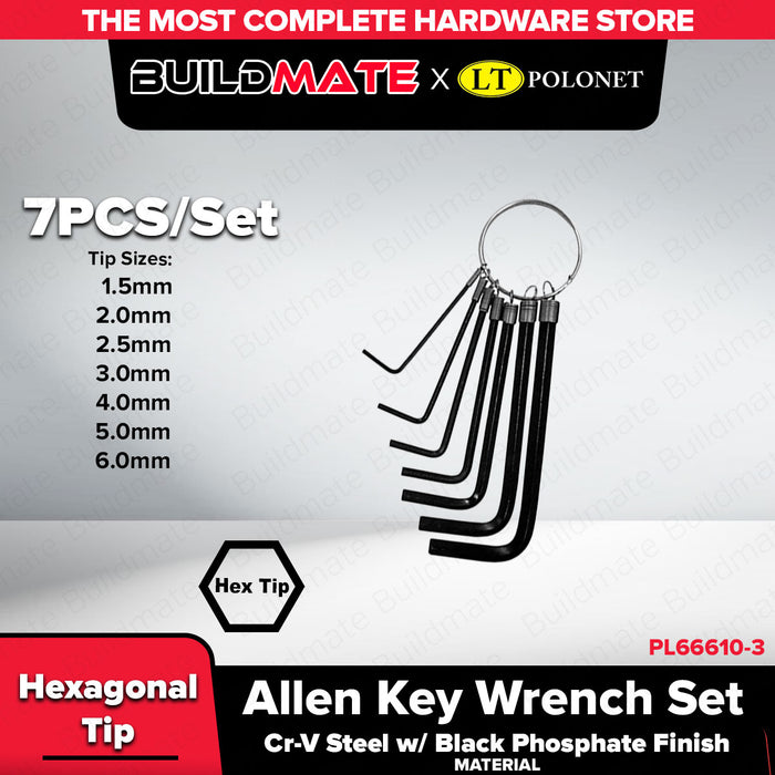 BUILDMATE x POLOLOCK Allen Key Wrench Set – SAE & Metric Sizes | 7pcs / 8pcs / 10pcs / 11pcs Hex Key Set for Repair, Assembly & Maintenance Tools