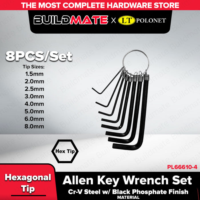 BUILDMATE x POLOLOCK Allen Key Wrench Set – SAE & Metric Sizes | 7pcs / 8pcs / 10pcs / 11pcs Hex Key Set for Repair, Assembly & Maintenance Tools