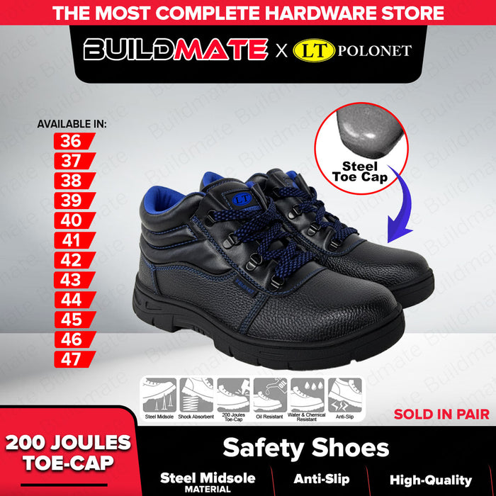 BUILDMATE x POLOLOCK by POLONET Safety Shoes Size 36–47 | Durable Steel Toe Work Shoes for Construction & Industrial Use