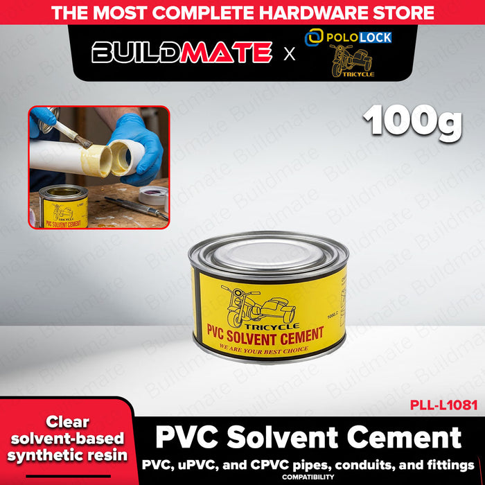 Buildmate x Pololock TR PVC Solvent Cement 100g/200g PVC uPVC CPVC L1081 L1082