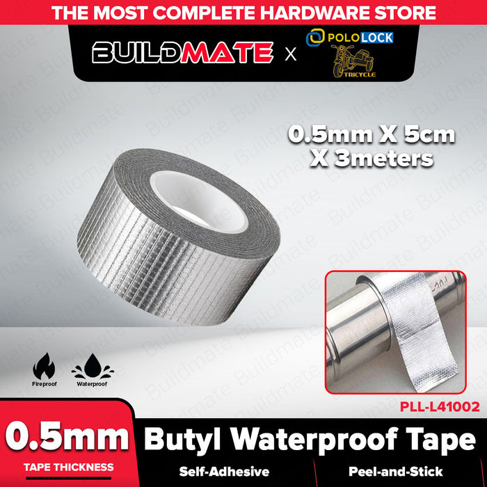 Buildmate x Pololock Tricycle Butyl Waterproof Tape 5-30cm x 3-5M Self-Adhesive L41002-06