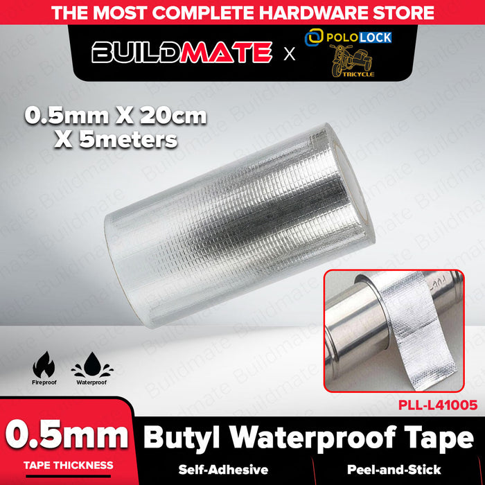 Buildmate x Pololock Tricycle Butyl Waterproof Tape 5-30cm x 3-5M Self-Adhesive L41002-06
