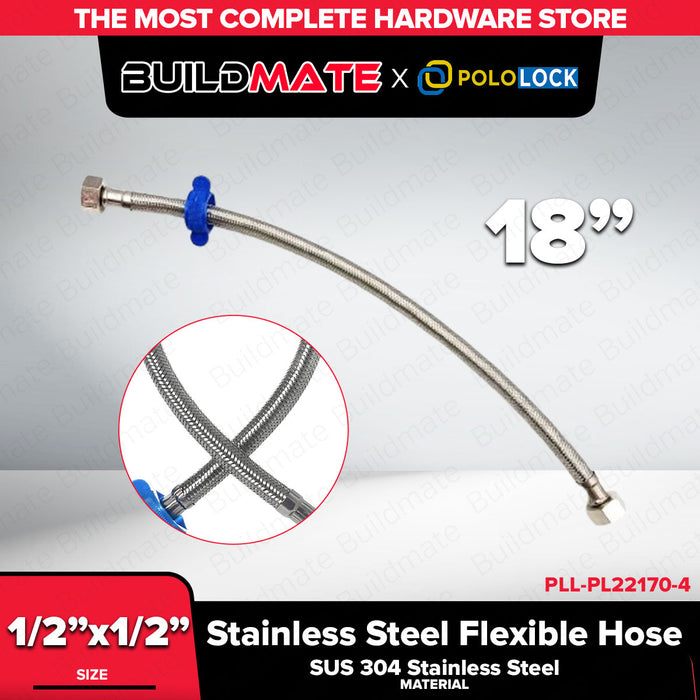 Buildmate x Pololock Polonet Stainless Flexible Hose with Handle 18"/24" SUS 304 PL22170