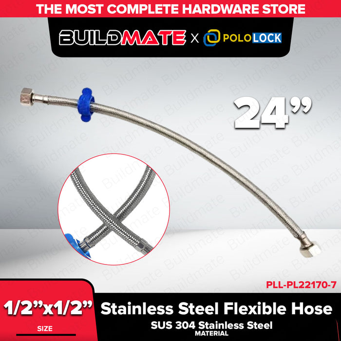 Buildmate x Pololock Polonet Stainless Flexible Hose with Handle 18"/24" SUS 304 PL22170