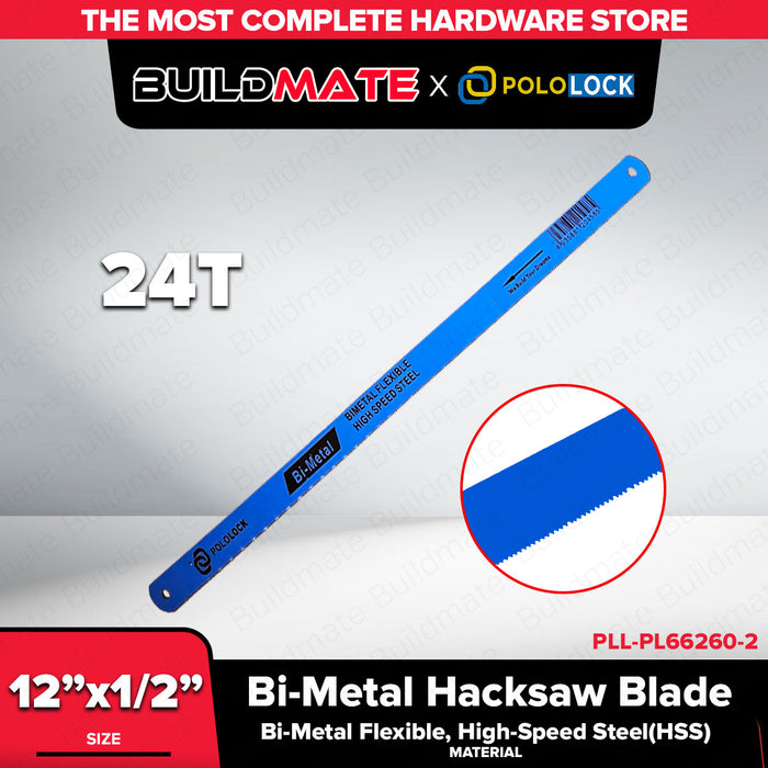 Buildmate x Pololock by Polonet Bi-Metal Hacksaw Blade 12" 18T/24T HSS PL66260