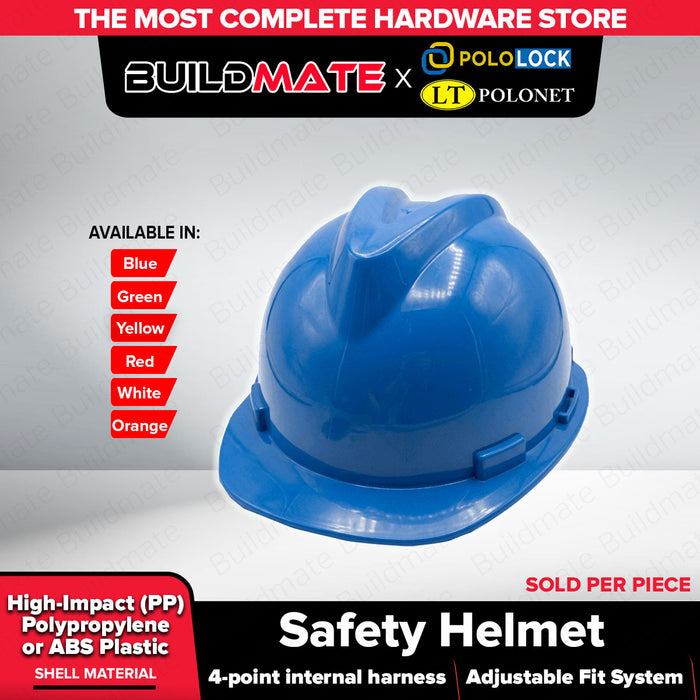 Buildmate x Pololock Polonet Safety Helmet Blue/Green/Yellow/Red/White/Orange PL66410
