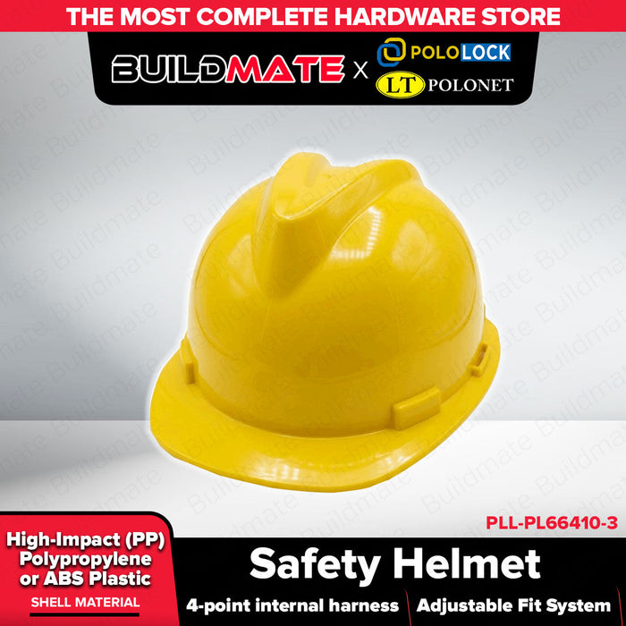 Buildmate x Pololock Polonet Safety Helmet Blue/Green/Yellow/Red/White/Orange PL66410