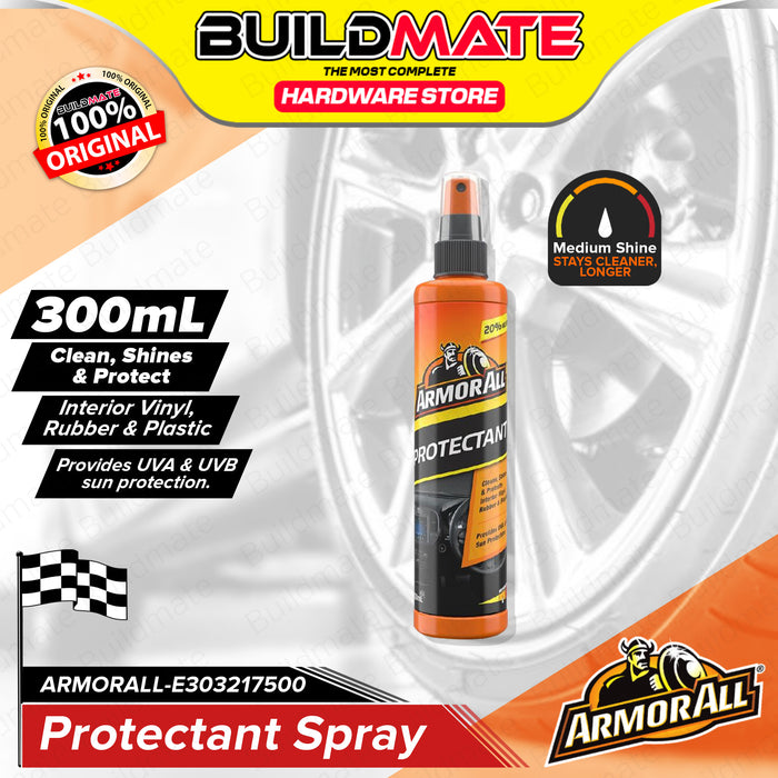 BUILDMATE Armor All Protectant Spray 120ML | 300ML | 500M [SOLD PER PIECE] Gloss Finish Car Care Sprayer Protectant Clean, Shines and Protects Vinyl, Rubber and Plastic Suitable for Automotive Household Usage •