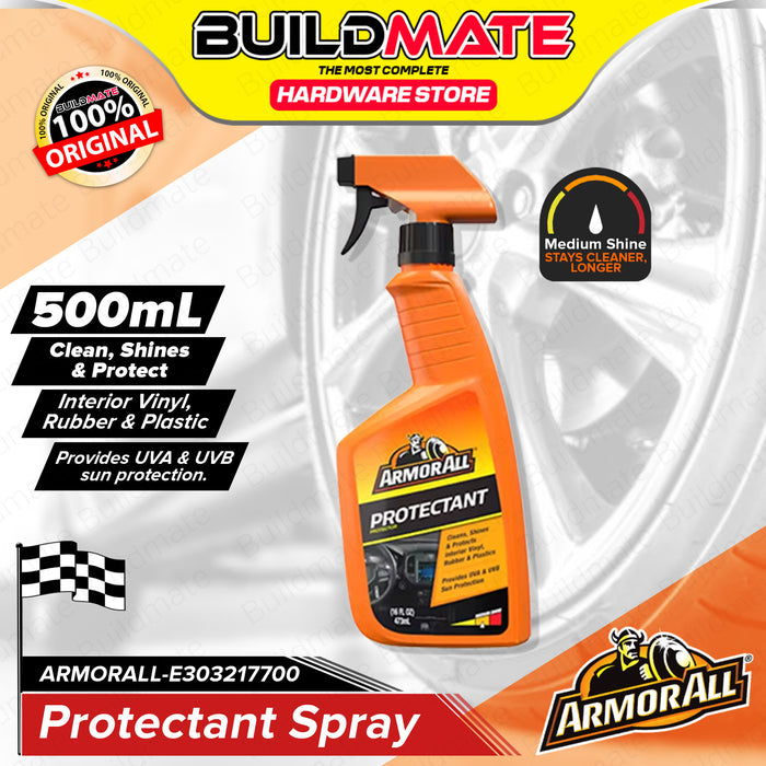 BUILDMATE Armor All Protectant Spray 120ML | 300ML | 500M [SOLD PER PIECE] Gloss Finish Car Care Sprayer Protectant Clean, Shines and Protects Vinyl, Rubber and Plastic Suitable for Automotive Household Usage •