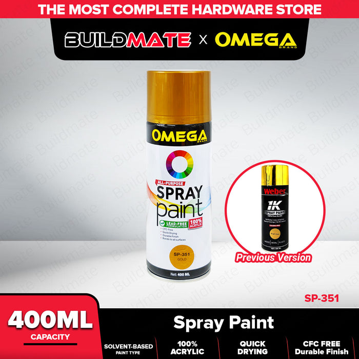 WEBER Auto Spray Paint SP-319 BRIGHT GOLD 100% ORIGINAL / AUTHENTIC •BUILDMATE•