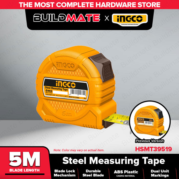 INGCO Steel Measuring Tape 3M | 5M | 8M With Metric And Inch One Button SUPER SELECT [SOLD PER PIECE]•BUILDMATE• HT2