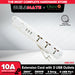 OMNI Travel Extension Cord with 3 USB Outlet Power Strip USB-303 •BUILDMATE•