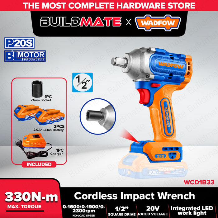 WADFOW Cordless Impact Wrench WCD1B33 WCPT