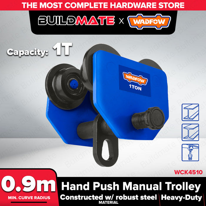 Buildmate x Wadfow Manual Push Trolley 1T/3T Beam Trolley Heavy Duty WCK4510/4530 WHT