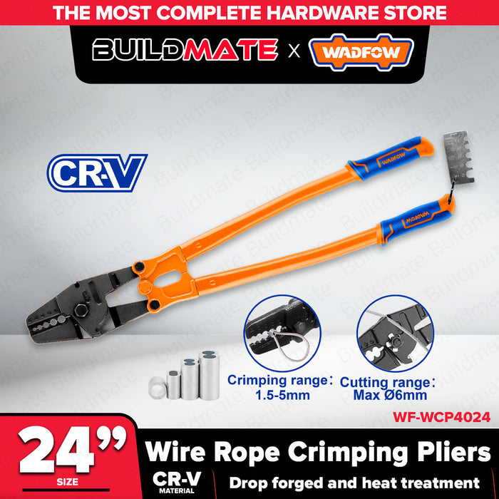 Buildmate x Wadfow 24" Wire Rope Crimping Pliers Cr-V Heavy Duty WCP4024 WHT