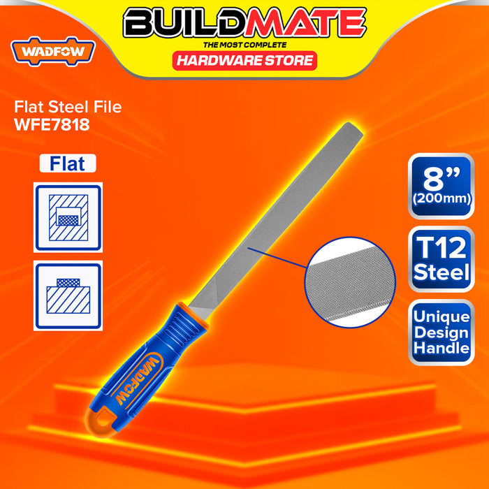 BUILDMATE Wadfow T12 Steel File Flat / Half Round / Square / Triangle Metal Hand Shaping Metalworking Workshop Filing Tool - WHT