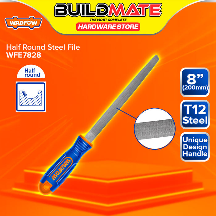 BUILDMATE Wadfow T12 Steel File Flat / Half Round / Square / Triangle Metal Hand Shaping Metalworking Workshop Filing Tool - WHT