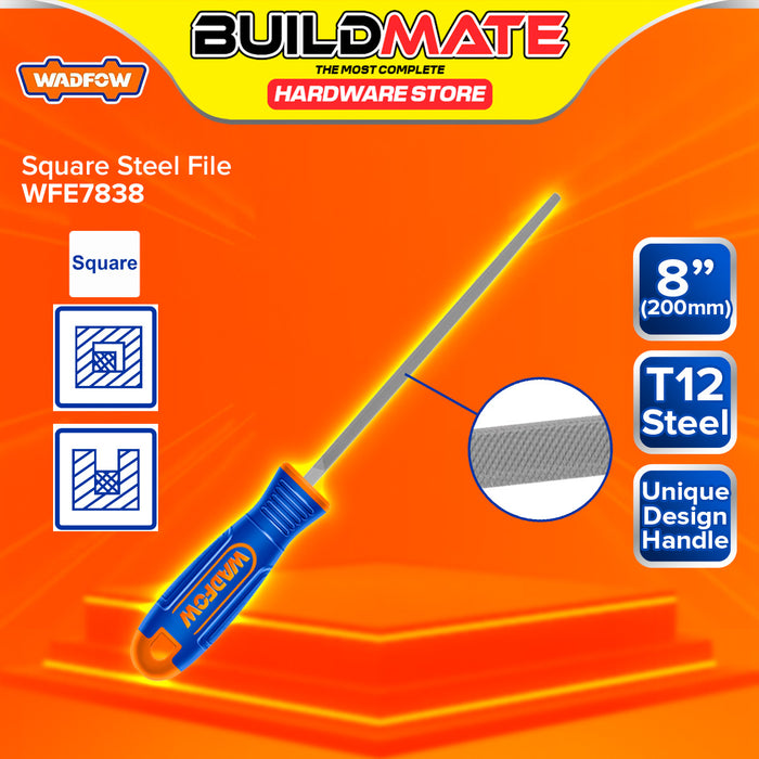 BUILDMATE Wadfow T12 Steel File Flat / Half Round / Square / Triangle Metal Hand Shaping Metalworking Workshop Filing Tool - WHT