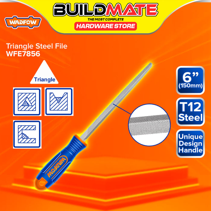 BUILDMATE Wadfow T12 Steel File Flat / Half Round / Square / Triangle Metal Hand Shaping Metalworking Workshop Filing Tool - WHT
