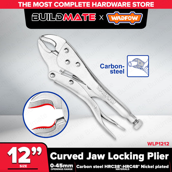 Buildmate x Wadfow 12" Curved Jaw Locking Pliers WLP1212 WHT