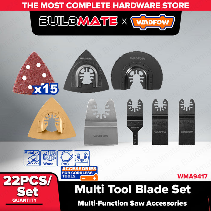 WADFOW 22pcs/set Multi-Function Saw Accessories Tool Blade Set WMA9417 WHT - BUILDMATE