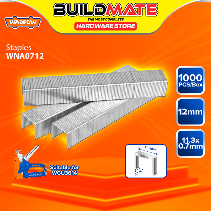 BUILDMATE Wadfow 1000PCS/SET Staples Wire 0.7mm / 6mm - 14mm Heavy Duty Stapler Wire Nails For Manual Tacker Staple - WHT