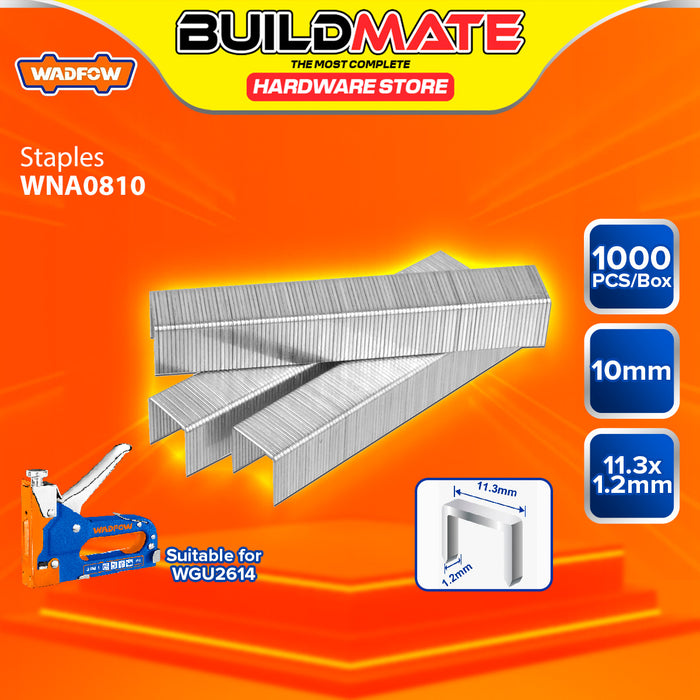 BUILDMATE Wadfow 1000PCS/SET Staples Wire 1.2mm / 6mm - 14mm Heavy Duty Stapler Wire Nails For WGU2614 Manual Tacker Staple - WHT