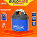 BUILDMATE Wadfow Weatherproof Iron Padlock 50mm / 65mm Short Shackle with 3pcs Disc Keys Anti-Theft Keyed Security Pad Lock - WHT