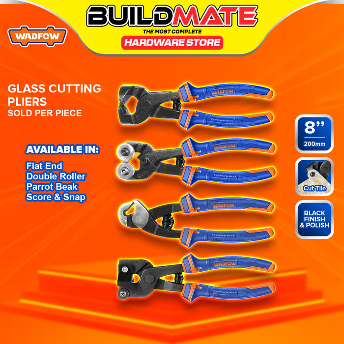 BUILDMATE Wadfow Glass Cutting Pliers 200mm (8")  Black Finish & Polish Tile Nipper Cutting Plier Manual Glass Snap Breaker Cutter SOLD PER PIECE - WHT
