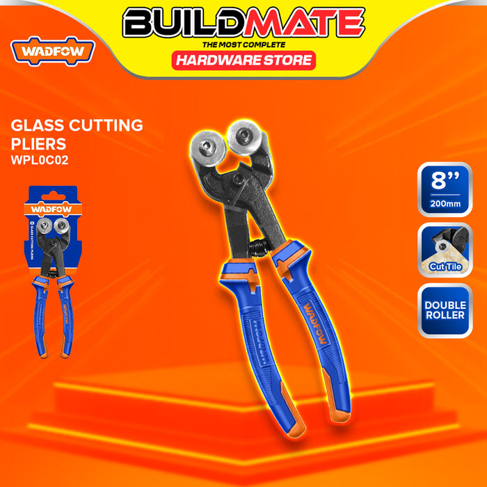 BUILDMATE Wadfow Glass Cutting Pliers 200mm (8")  Black Finish & Polish Tile Nipper Cutting Plier Manual Glass Snap Breaker Cutter SOLD PER PIECE - WHT