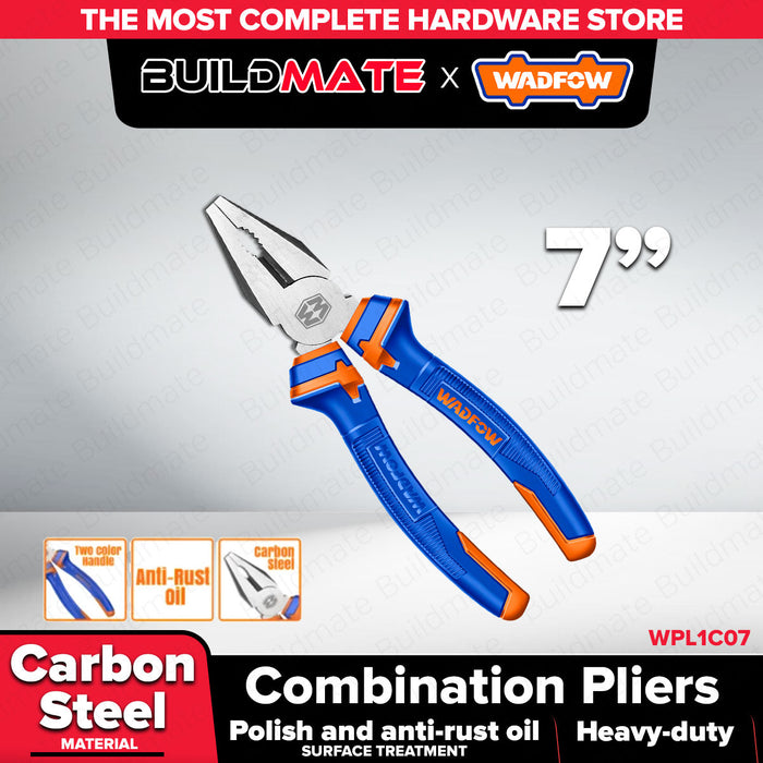 WADFOW 6"-8" Inch Combination Pliers Multifunction Polish and Anti-Rust Oil Heavy Duty Plier SOLD PER PIECE •BUILDMATE• WHT