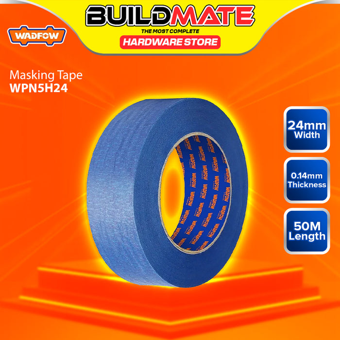 BUILDMATE Wadfow Masking Tape 12mm - 48mm Adhesive Blue Colored Tape For Painting and General Masking Applications SOLD PER PIECE - WHT