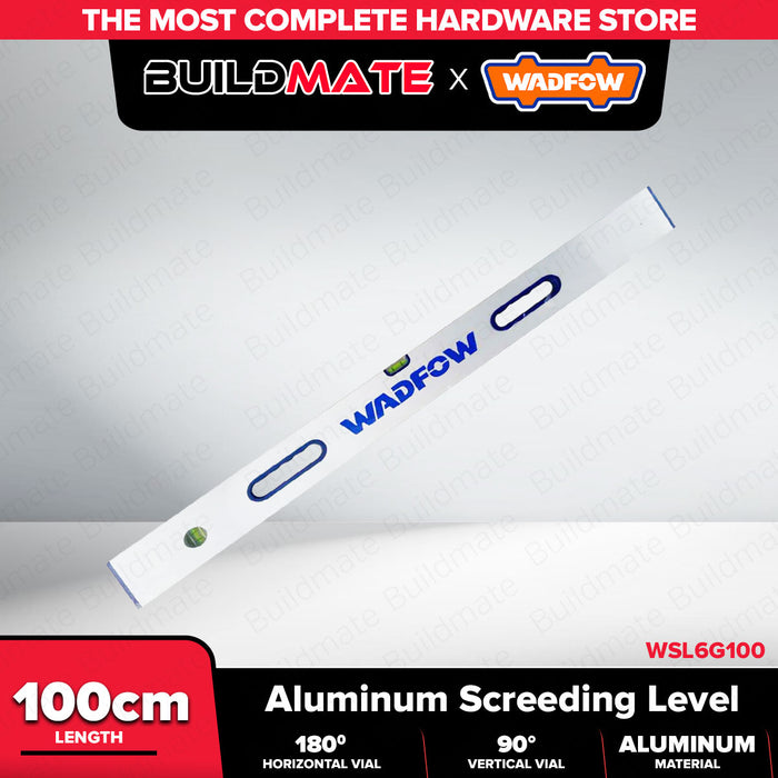 BUILDMATE Wadfow Aluminum Screeding Level 100cm / 150cm Straight Edges Screed Bar Level Plasterer's Floats Concrete Leveling Tool SOLD PER PIECE - WHT