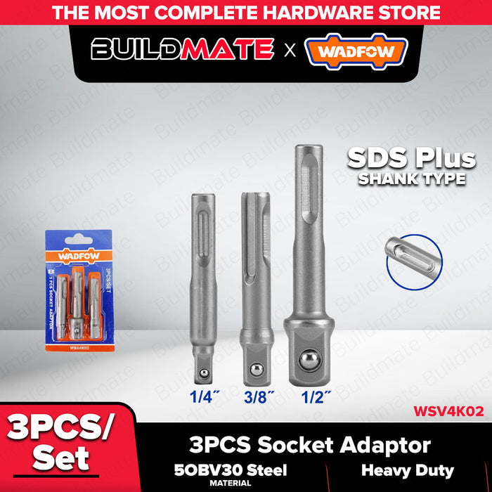WADFOW 3PCS/Set SDS Plus | Hexagonal Shank Socket Adaptor WSV4K02 | WSV4K03 WHT - BUILDMATE