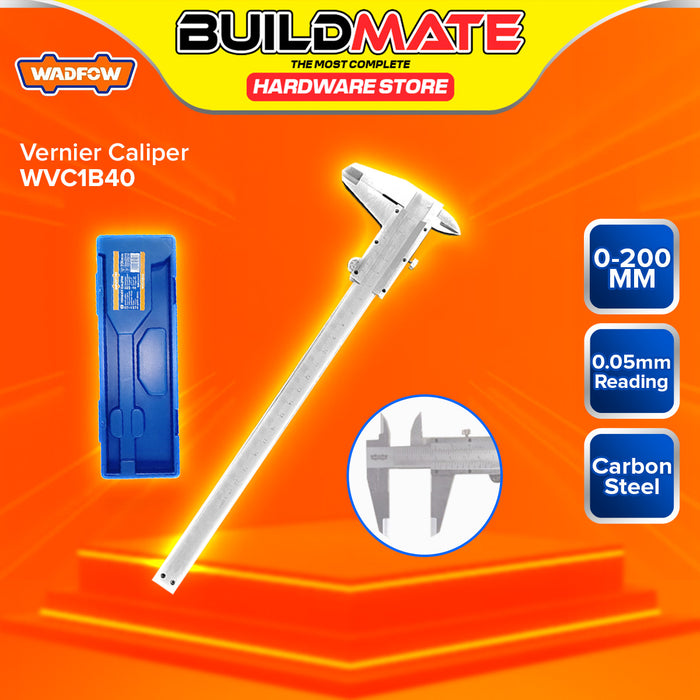 BUILDMATE Wadfow Carbon Steel Vernier Caliper 150mm - 300mm Manual Mechanical Metric/Inch Conversion Caliper Measuring Tool - WHT