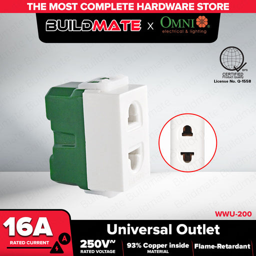 OMNI Electric Universal Outlet 16A WWU-200 •BUILDMATE•