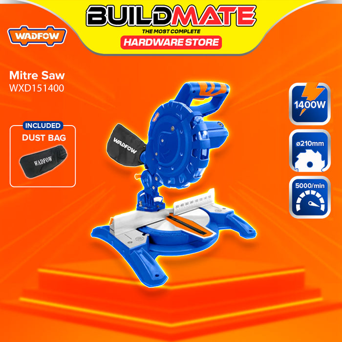 BUILDMATE Wadfow Mitre Saw 1200W / 1400W / 1800W with Dust Bag Wood Cutter Woodworking Cutting Machine Miter Saw  - WPT