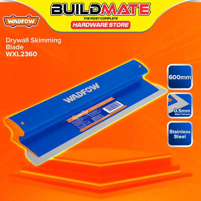 BUILDMATE Wadfow Drywall Skimming Blade 150mm - 600mm Taping Wall Smoothing Plastering Skim Coat Finishing Tools SOLD PER PIECE - WHT
