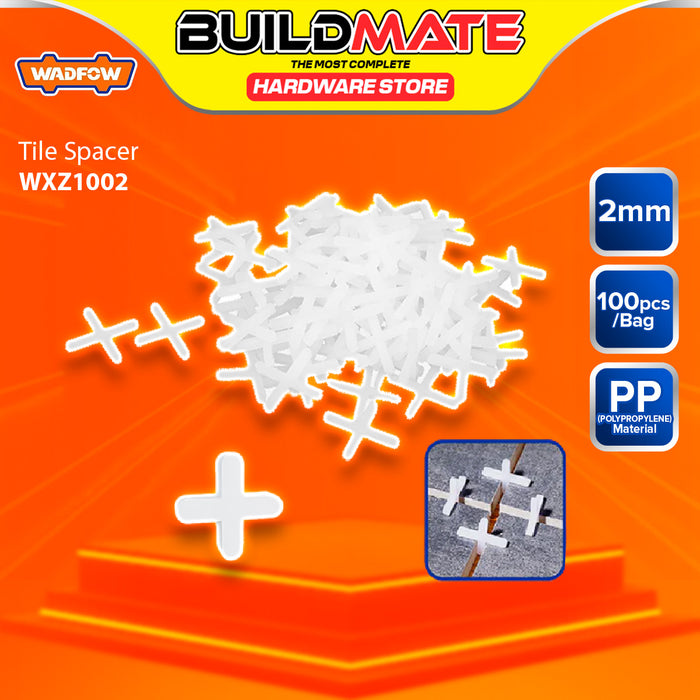 BUILDMATE Wadfow 100PCS/BAG Tile Spacer 1mm-4mm Grout Line Tiling Gap Spacing Cross Spacers Leveling Alignment Tile Installation Tool SOLD PER BAG - WHT